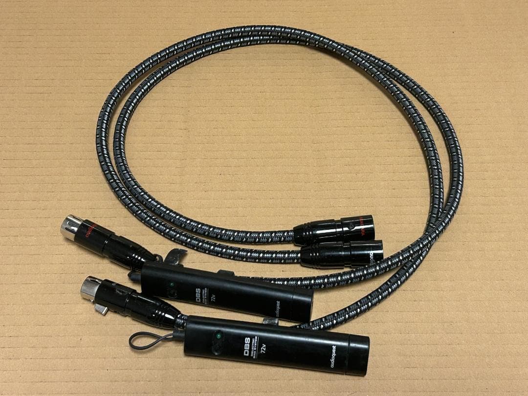 audioquest DBS 72V XLRケーブル 約1m　２本ペア訳あり品