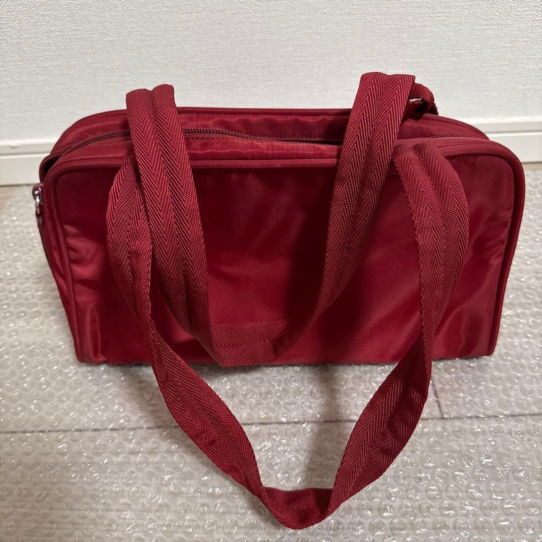 ハンドバッグ　PRADA ナイロン　レッド