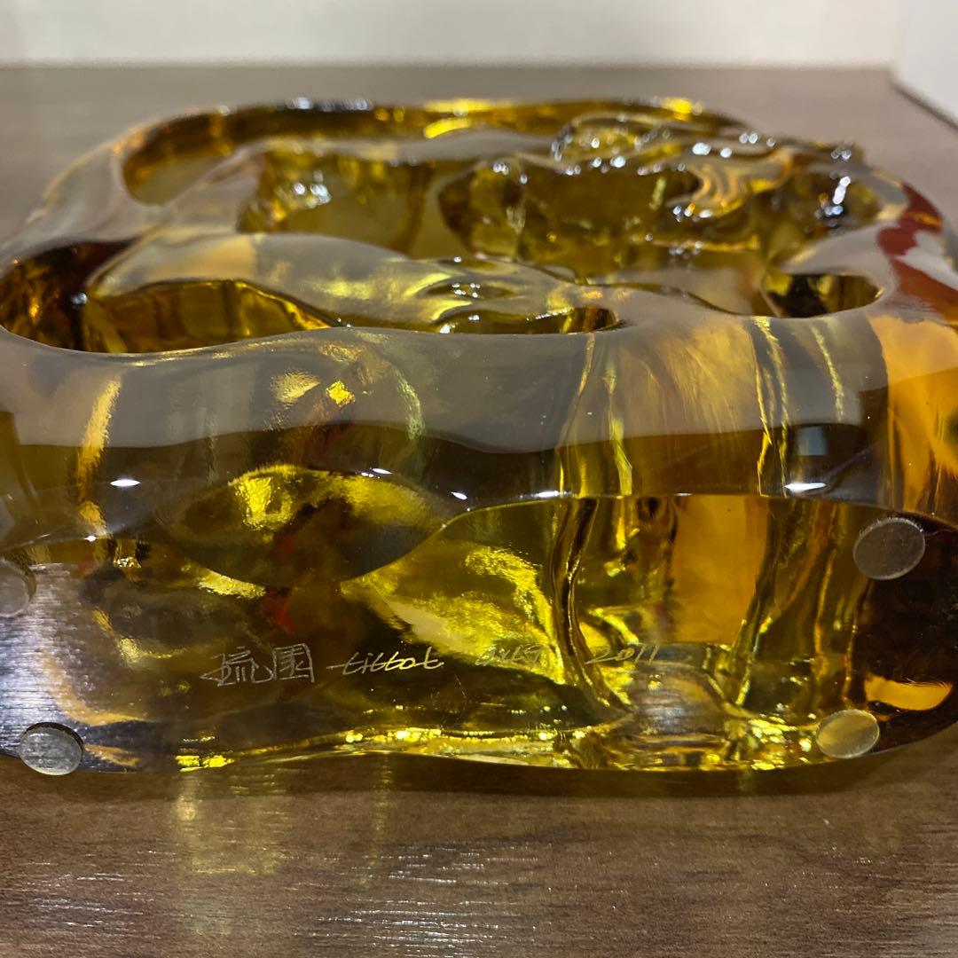 琉園工房 瑠璃工房 tittot 龍　大型 置物 クリスタル