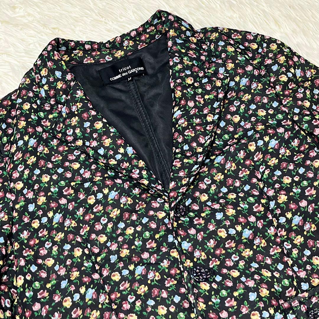 希少✨️美品✨️トリココムデギャルソン 花柄 中綿 テーラードジャケット