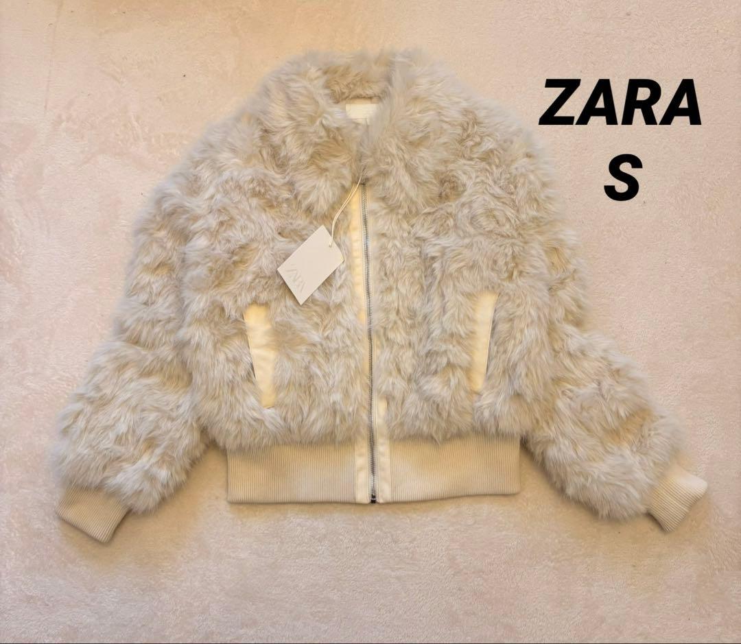 ZARA ザラ フェイクファーボンバージャケット S