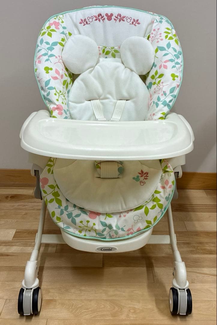 【美品】Combi ネムリラ ハイローチェア・お食事等の汚れ軽減シート付