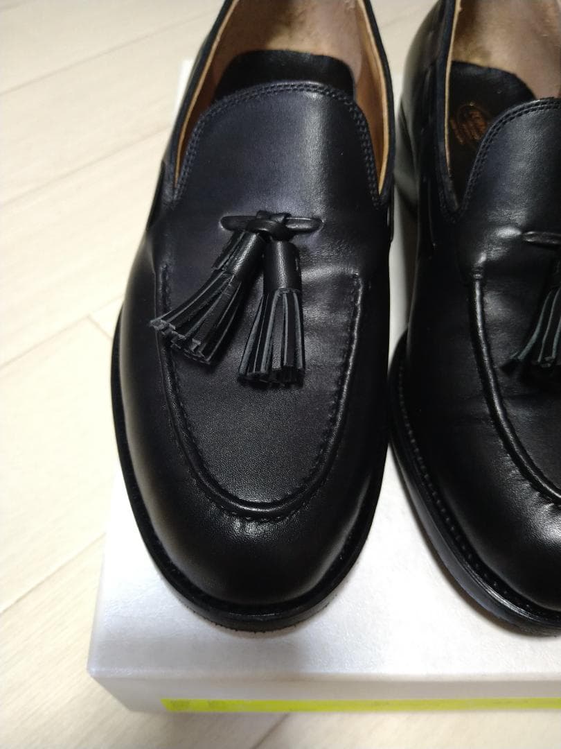 美品 フォルメ forme tassel loafer black 2 1/2