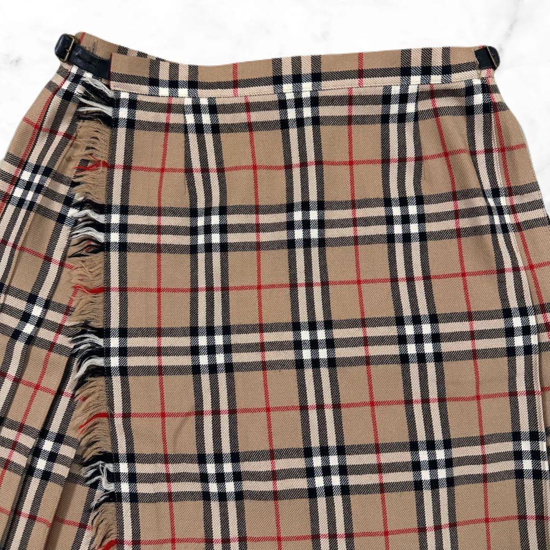 BURBERRY バーバリーブルーレーベル ノバチェック 巻きスカート 38