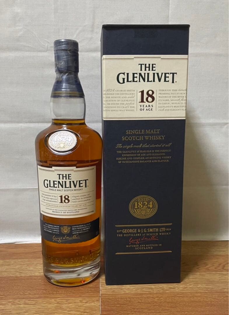 旧ボトル グレンリベット12年&15年&16年 ナデューラ&18年 グラス付き