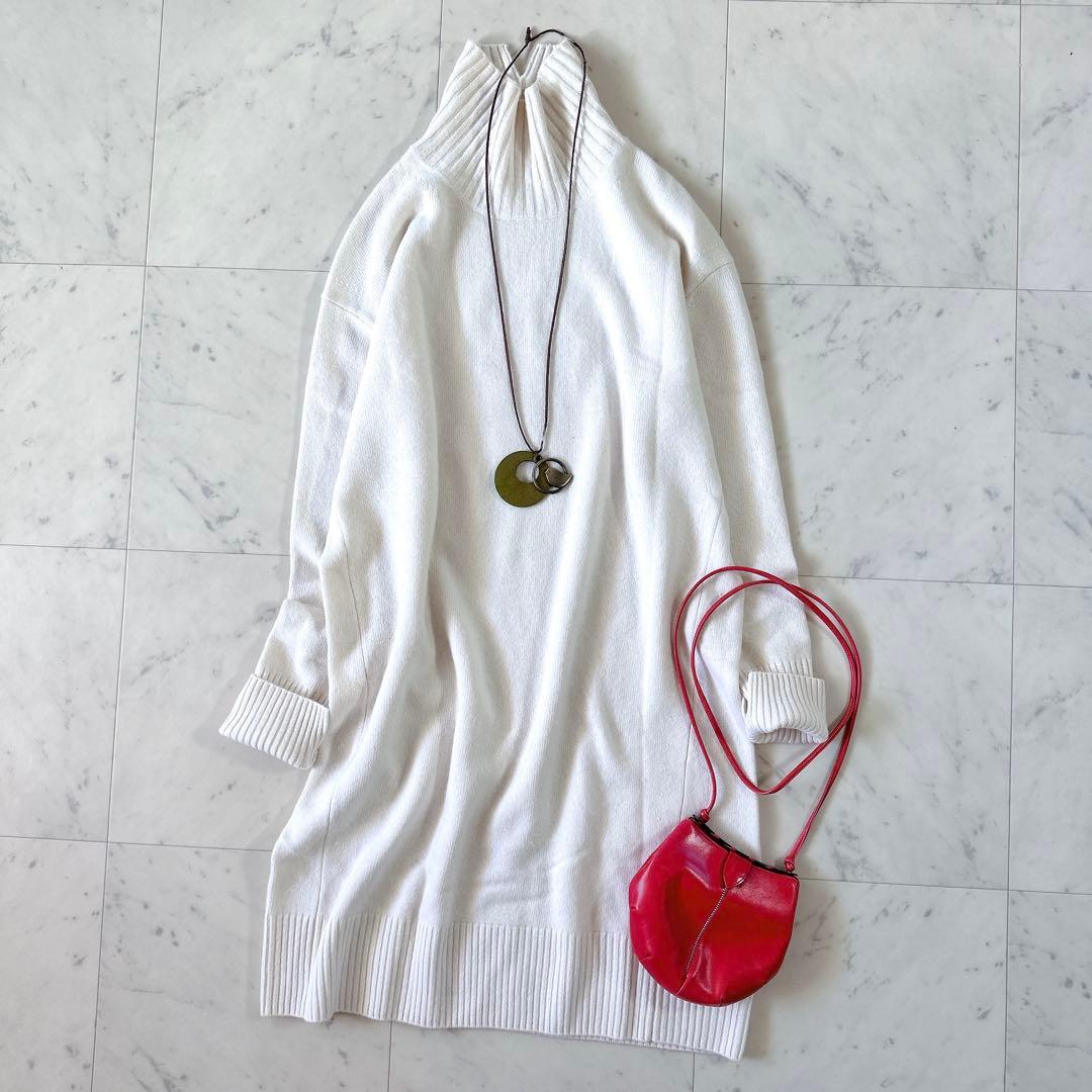 美品♪エストネーション ウールカシミヤハイネックワンピース 近年モデル タートル