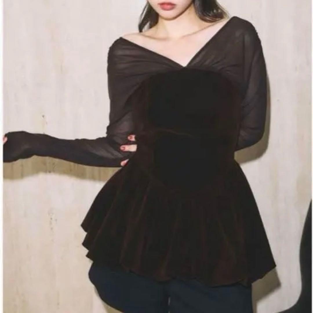 poláura ベロアビスチェバルーントップス