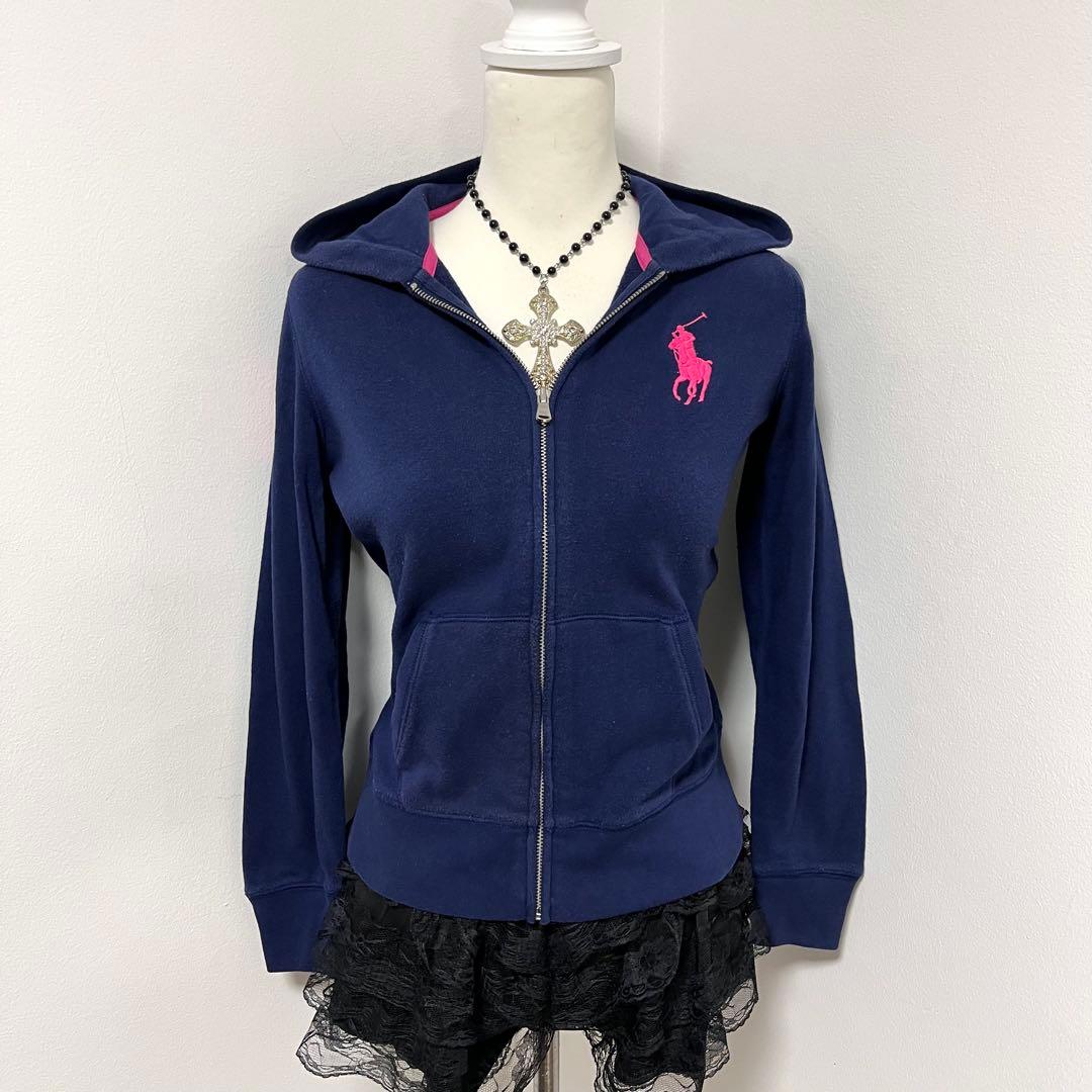 polo ラルフローレン パーカー　ビックポニー　 y2k グランジ ノーム