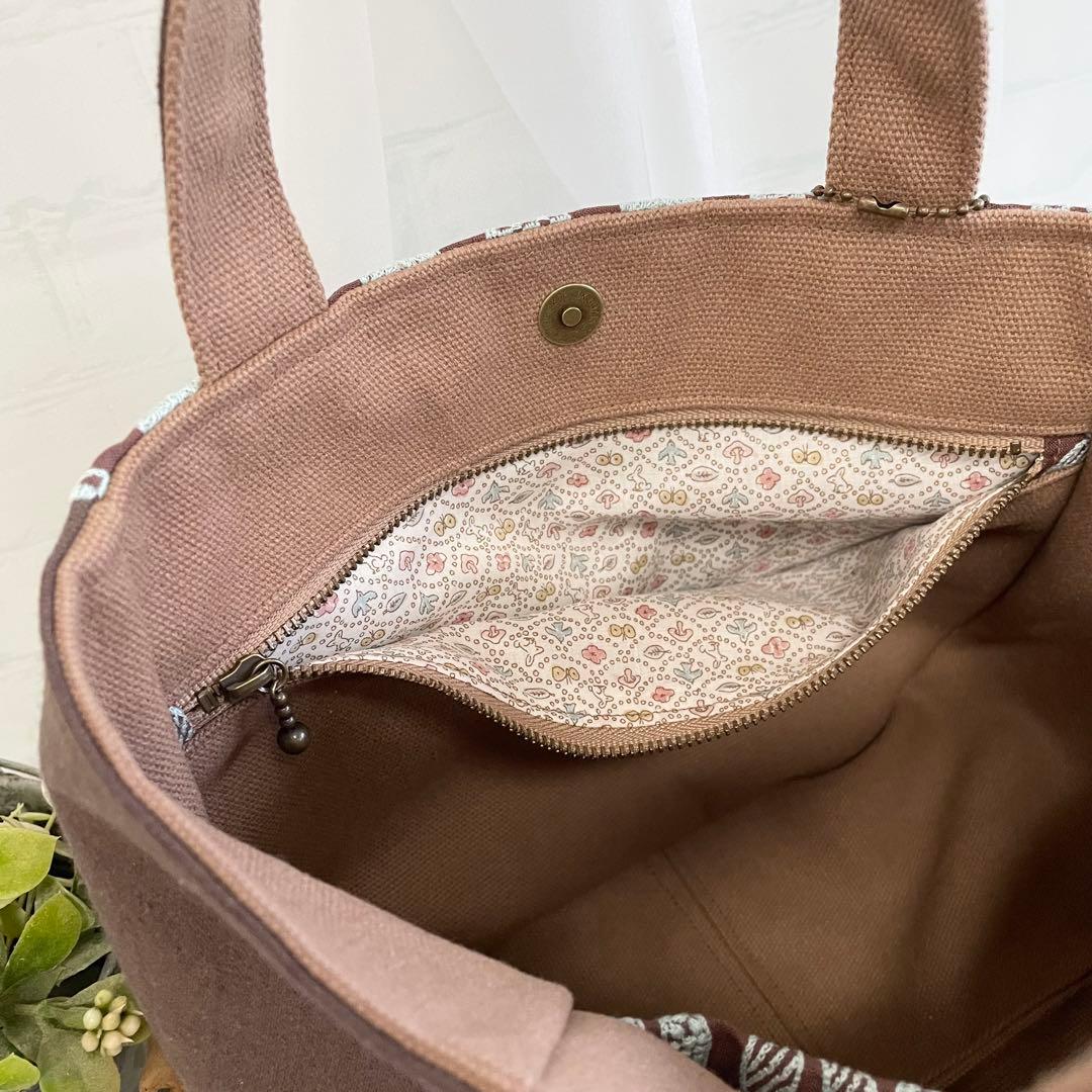 ハンドメイド　ラウンドトートバッグ　ミナペルホネン　pomppia　455