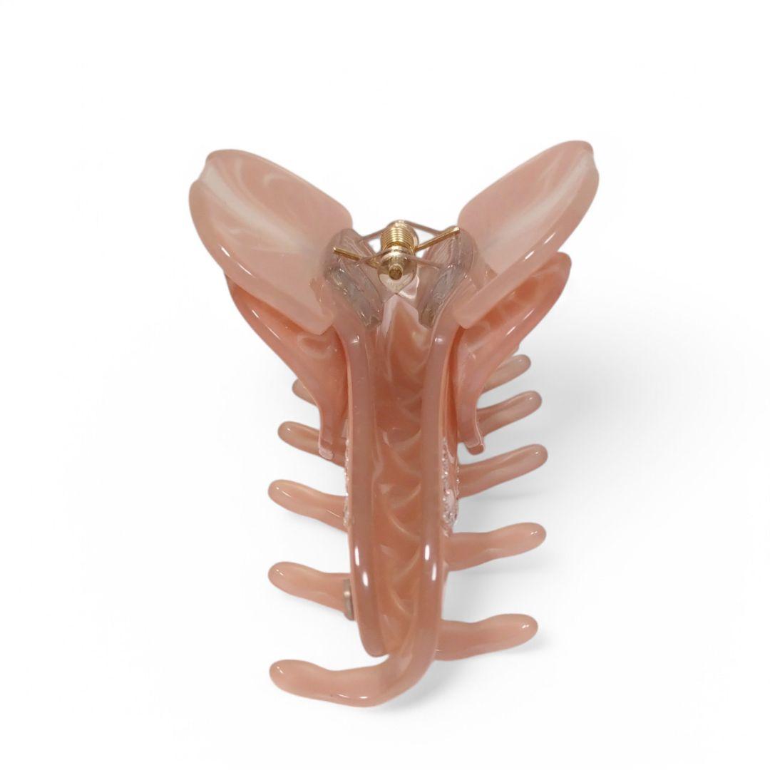 ALEXANDRE DE PARIS　ヘアクリップ L　リボン　ピンク