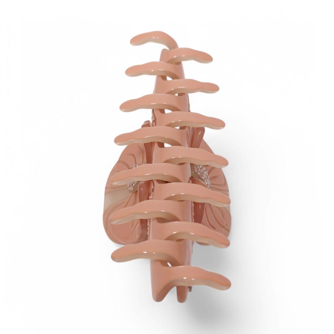 ALEXANDRE DE PARIS　ヘアクリップ L　リボン　ピンク