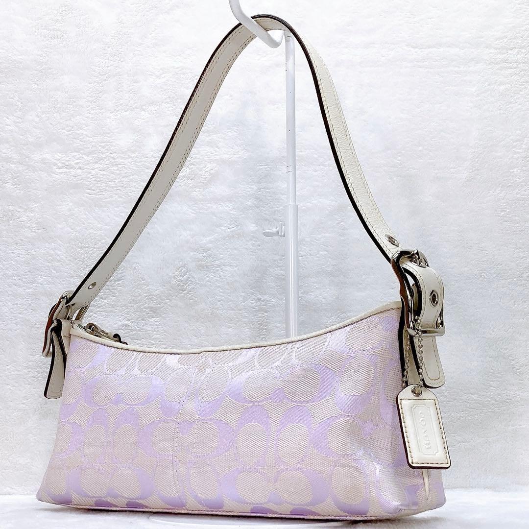 バッグ Coach Baguette Hampton Semi Demi Purple