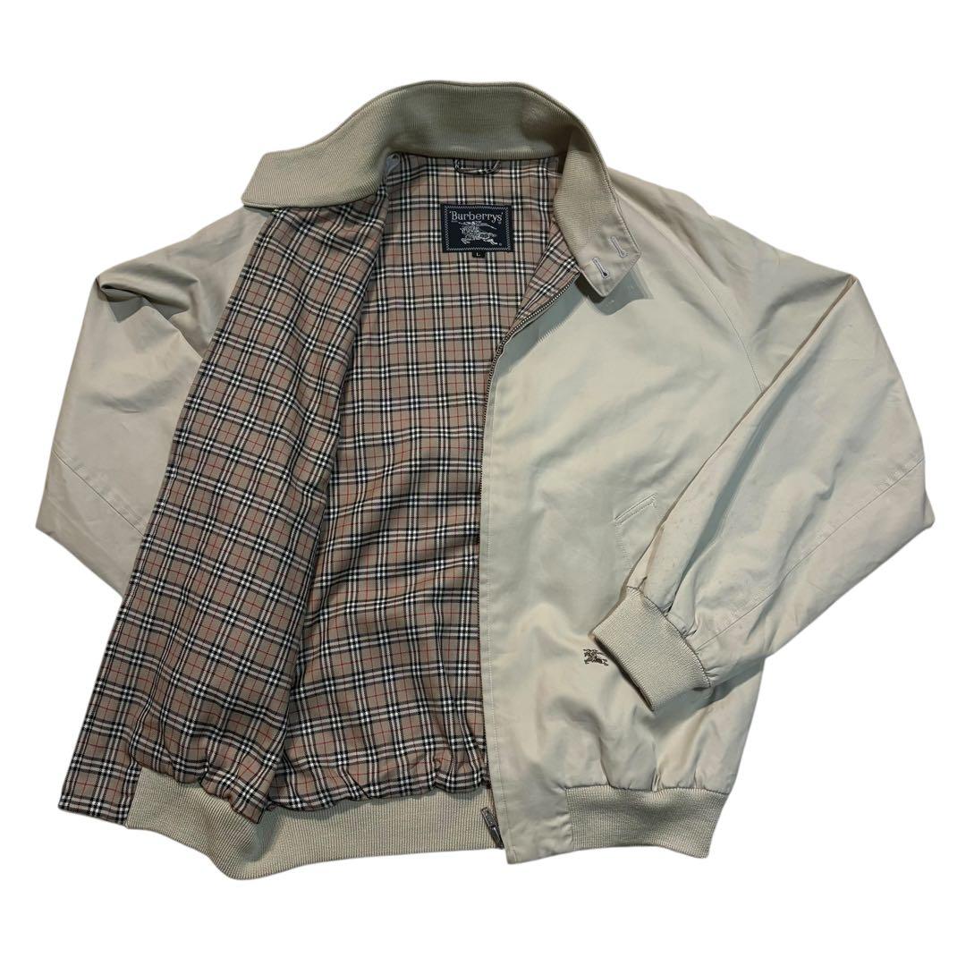 90s バーバリー ノバチェック ハリントンジャケット スイングトップ