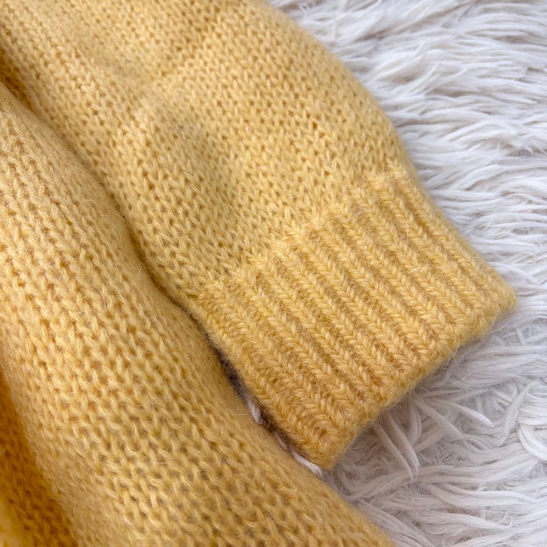 新品タグ付✨マックスアンドコー　モヘヤウールロングカーディガン　イエロー　M