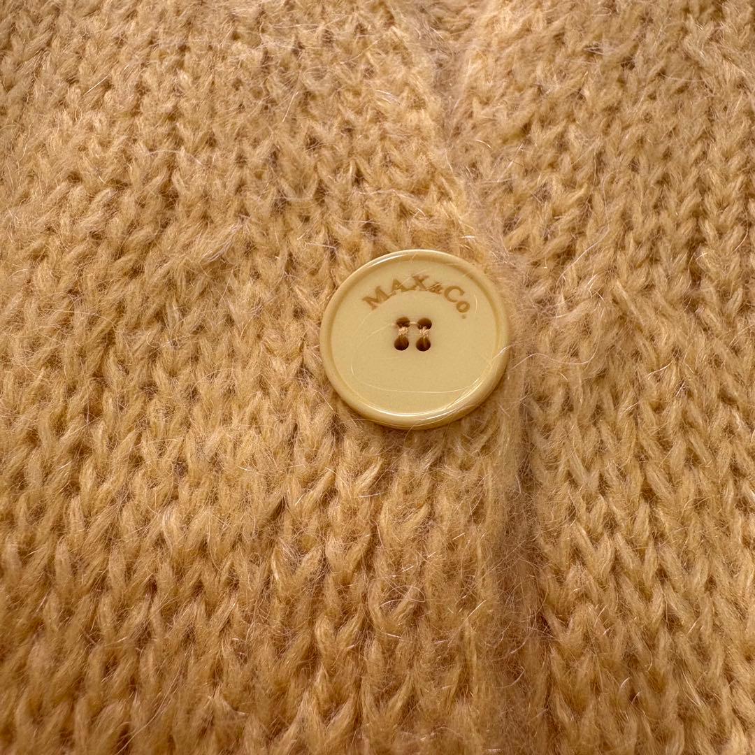 新品タグ付✨マックスアンドコー　モヘヤウールロングカーディガン　イエロー　M