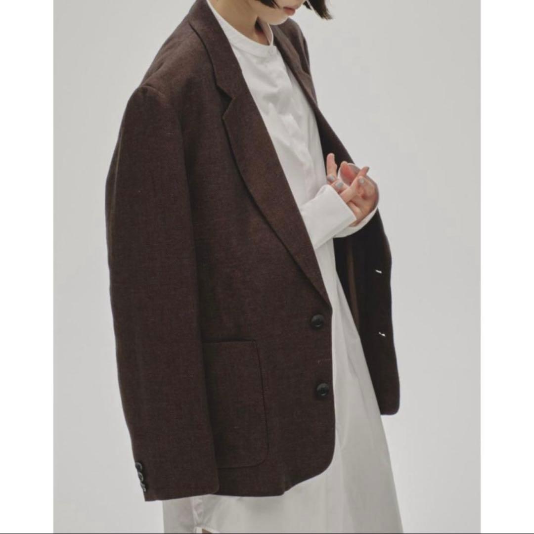 TODAYFUL Boyfriend Linen Jacket チョコ　36
