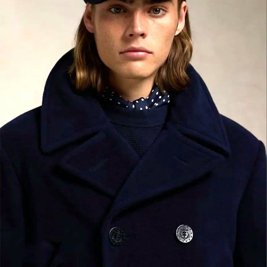 極美品✨️　現行タグ　ポロラルフローレン　ピーコート　ネイビー　ナポレオンコート