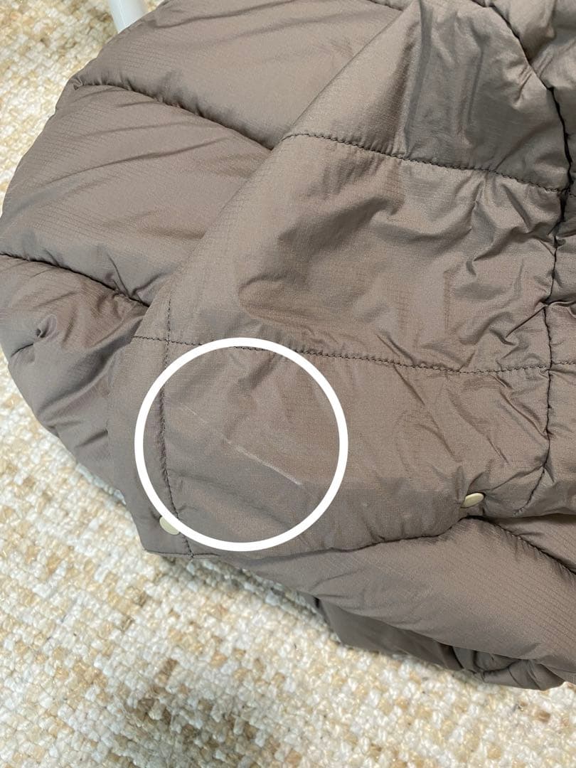 THE NORTH FACE ブラウン ダウンスリーブ