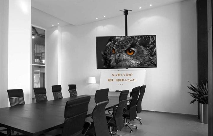 テレビ天吊り金具 テレビ天井吊り金具26-55インチ360°回転左右上下角度調節