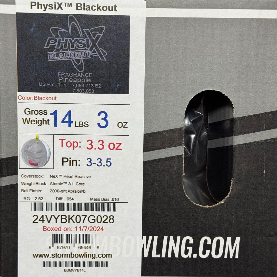 ボール storm physix blackout 14P
