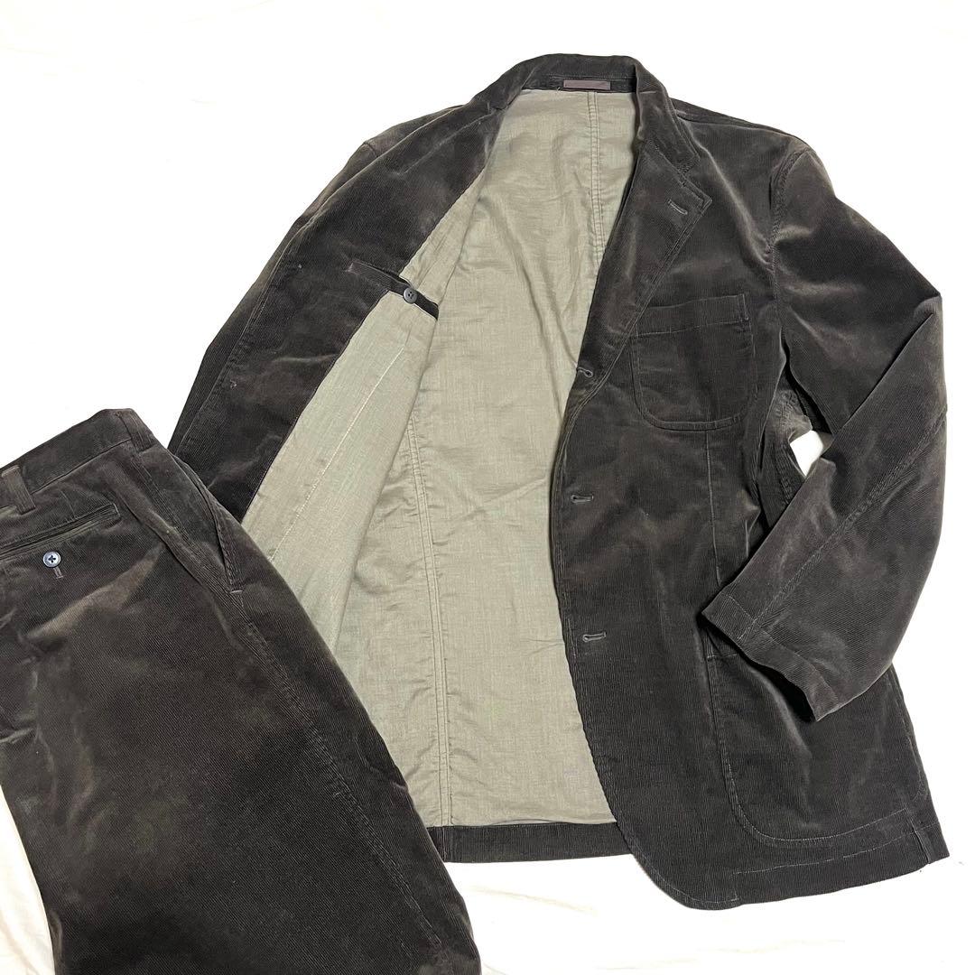 【美品】ダーバン　スーツ　セットアップ　コーデュロイ 茶色　ブラウン　茶　XL