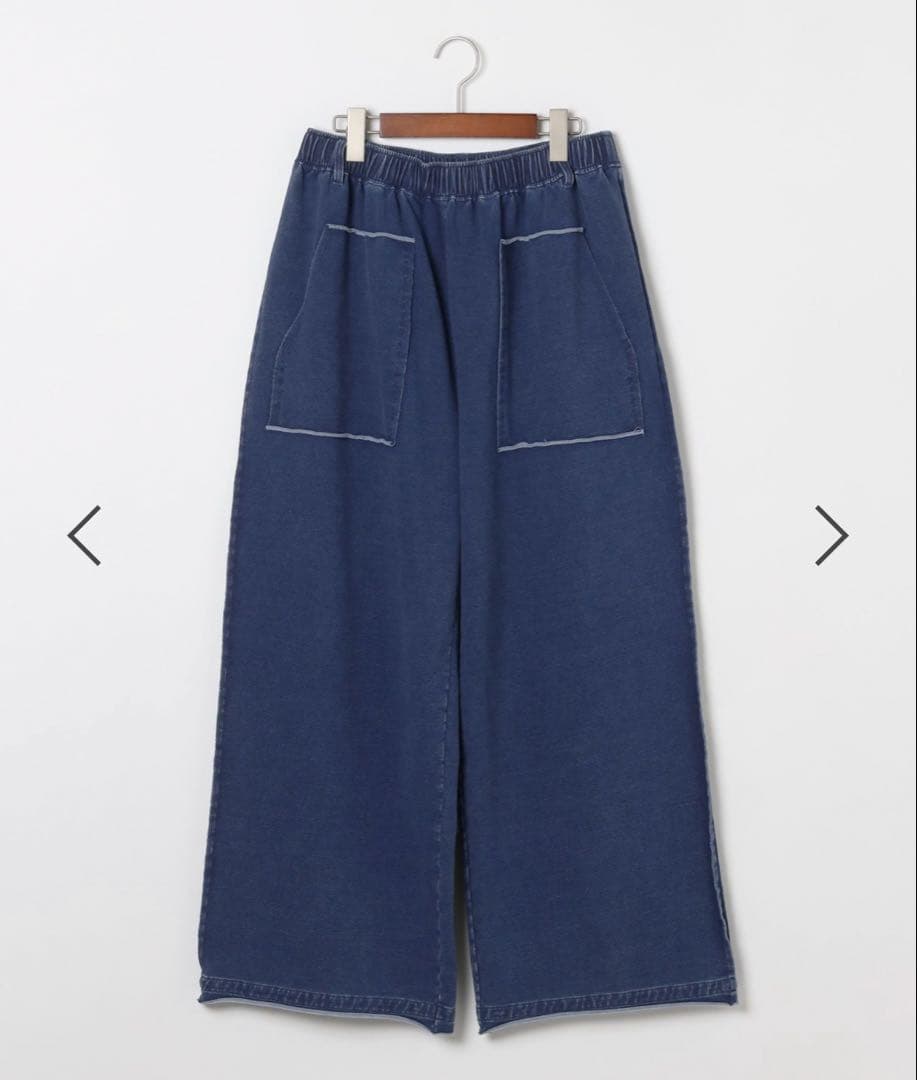 【新品未開封】ニコアンド Misayo ラクカジ裏毛パンツ インディゴ L