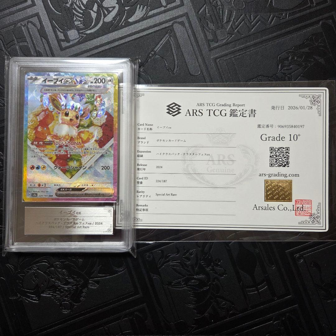 ARS10+ イーブイex SAR 鑑定書付き テラスタルフェス ポケモンカード