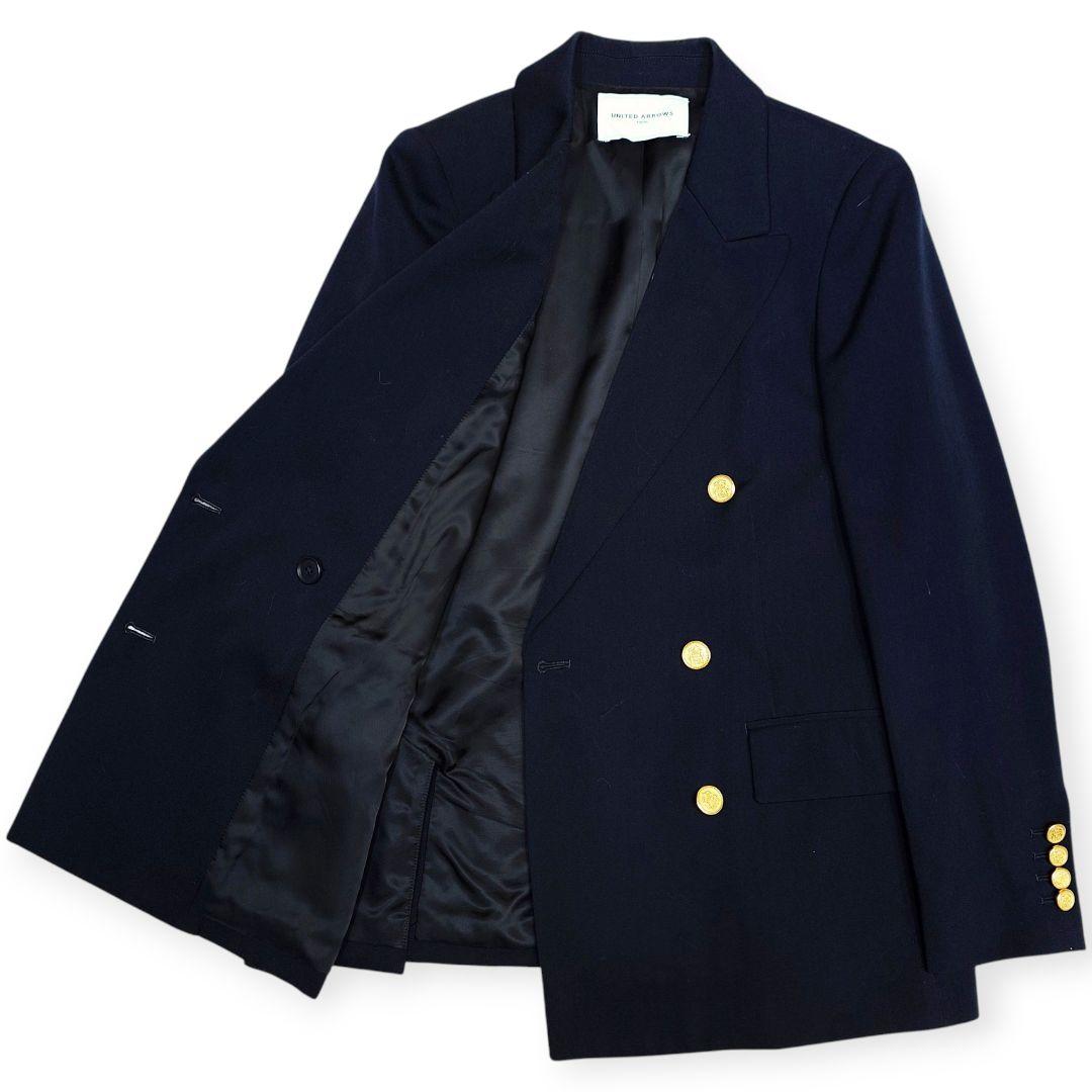 UNITED ARROWS UWSC 金ボタン ダブル ブレザージャケット 36